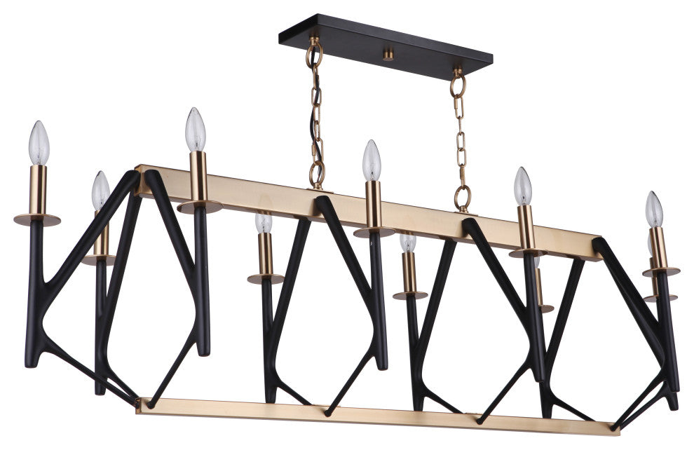 The Reserve Island 10  Light  Flat Black / Satin Brass