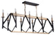 The Reserve Island 10  Light  Flat Black / Satin Brass