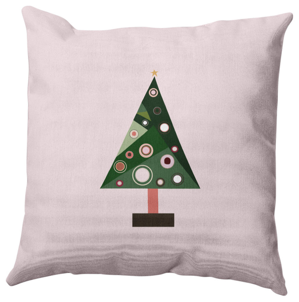 Crazy Christmas Decorative Throw Pillow, Pink, 16"x16"