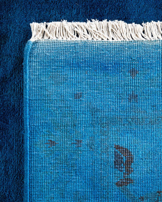 Vibrance, One-of-a-Kind Hand-Knotted Runner Rug Blue, 2'6"x21'7"