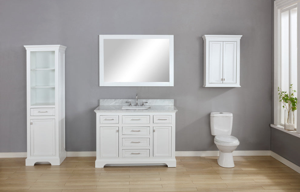 Milano 54" Single Sink Vanity, White