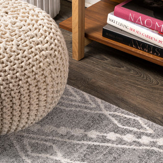 Rih Moroccan Style Diamond Gray/Ivory 4'x6' Area Rug