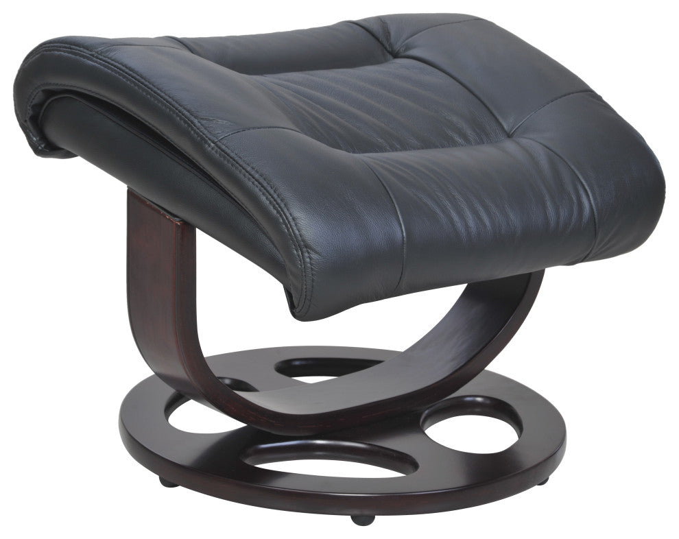 Jacque Pedestal Recliner / Otttoman, Hilton Black