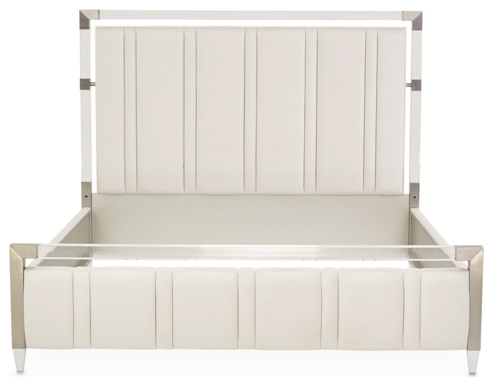 Penthouse Queen Short Panel Bed, Ash Gray