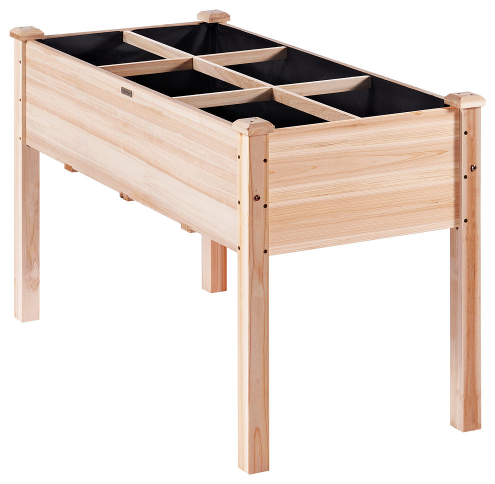 Wooden Raised Vegetable Garden Bed Elevated Planter Kit Grow Gardening