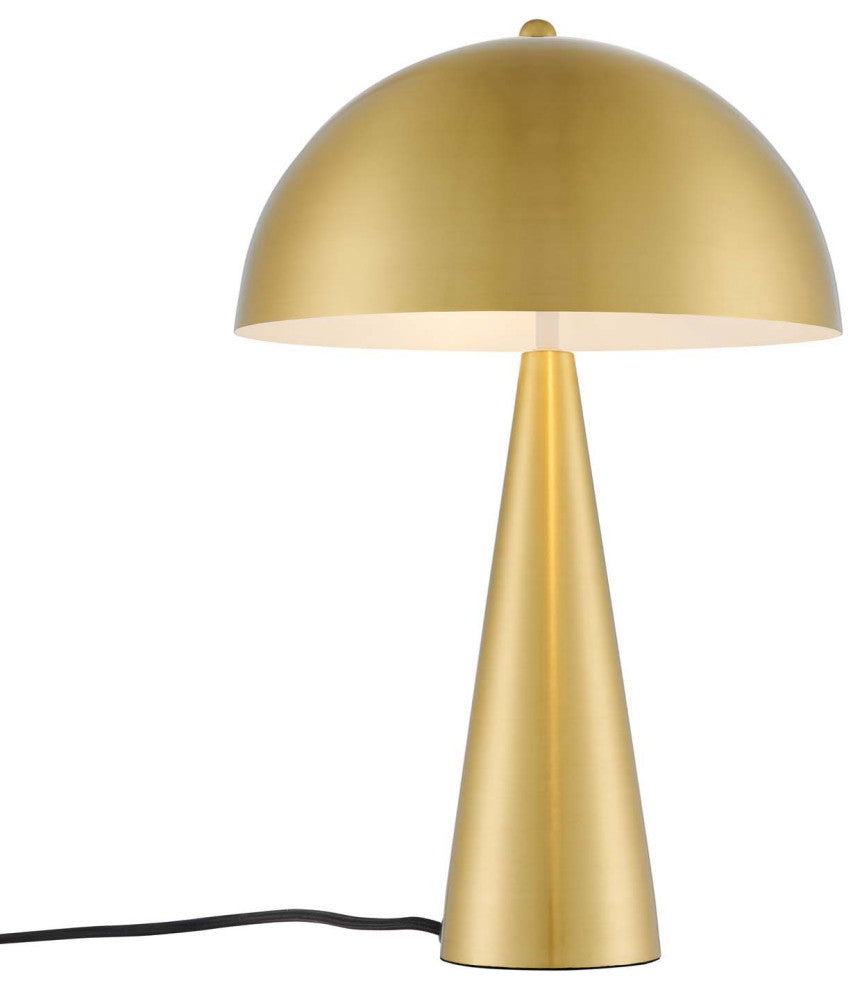Selena Metal Table Lamp, Satin Brass