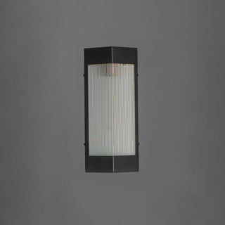 Maxim 30761CR Triform 14" Tall Outdoor Wall Sconce - Black / Antique Brass