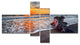 Fantastic Sandy Shore at Sunset, Seashore Canvas Art Print, 60"x32", 4 panels