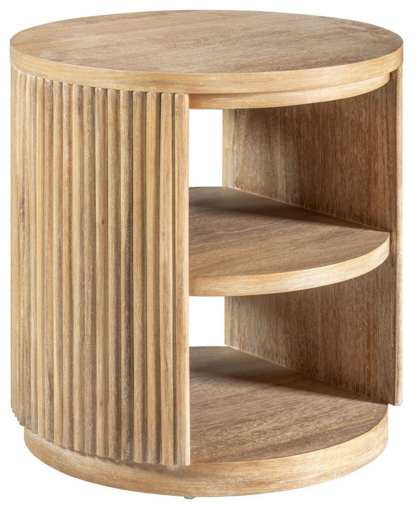 Modrest Jacobson Modern Natural Acacia End Table
