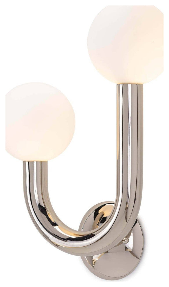 Happy Sconce Left Side, Nickel