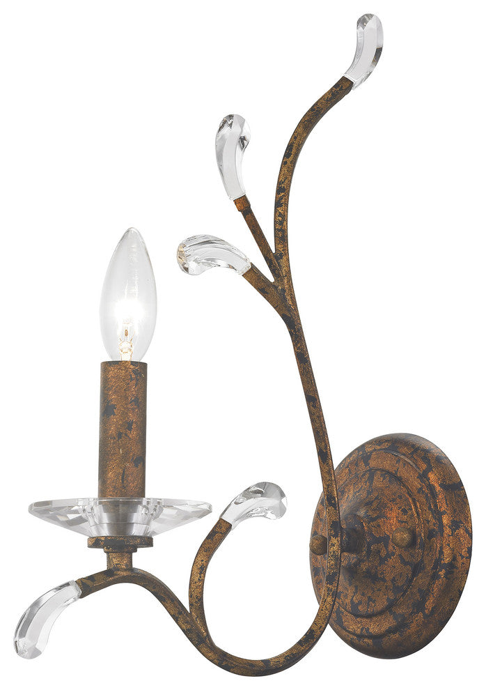 Serafina Wall Sconce, Hand Applied Venetian Golden Bronze