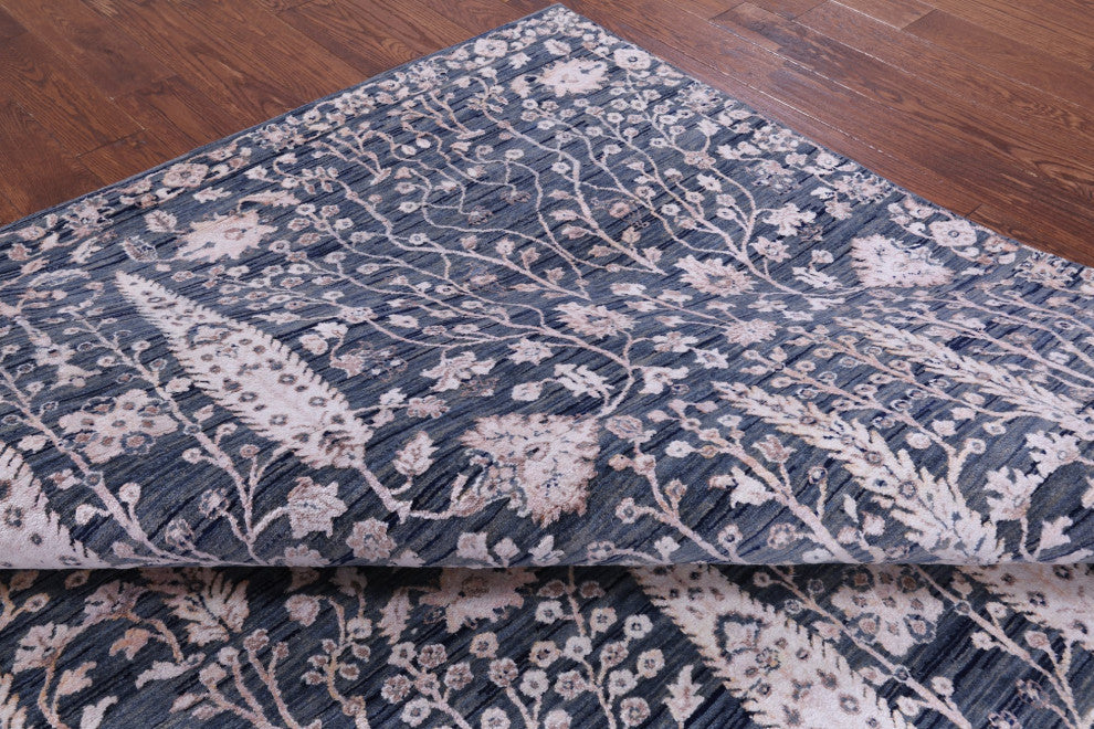 8' 2" X 10' 5" Cypress Tree Hand Knotted Wool and Silk Rug Q8715