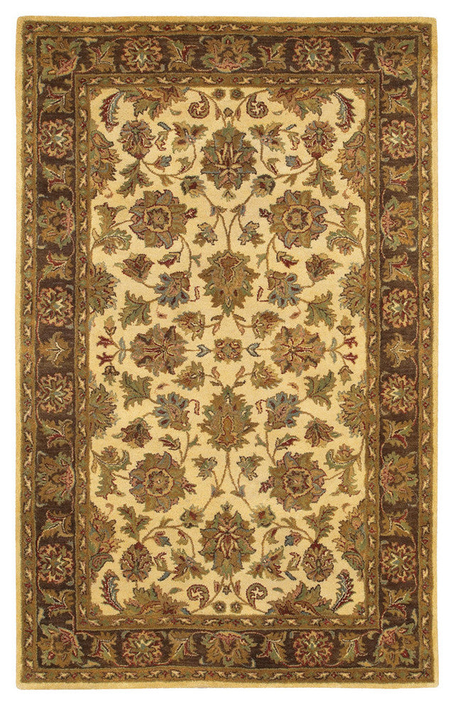 Adonia Traditional Area Rug, Brown, 7'9"x10'6" Rectangle