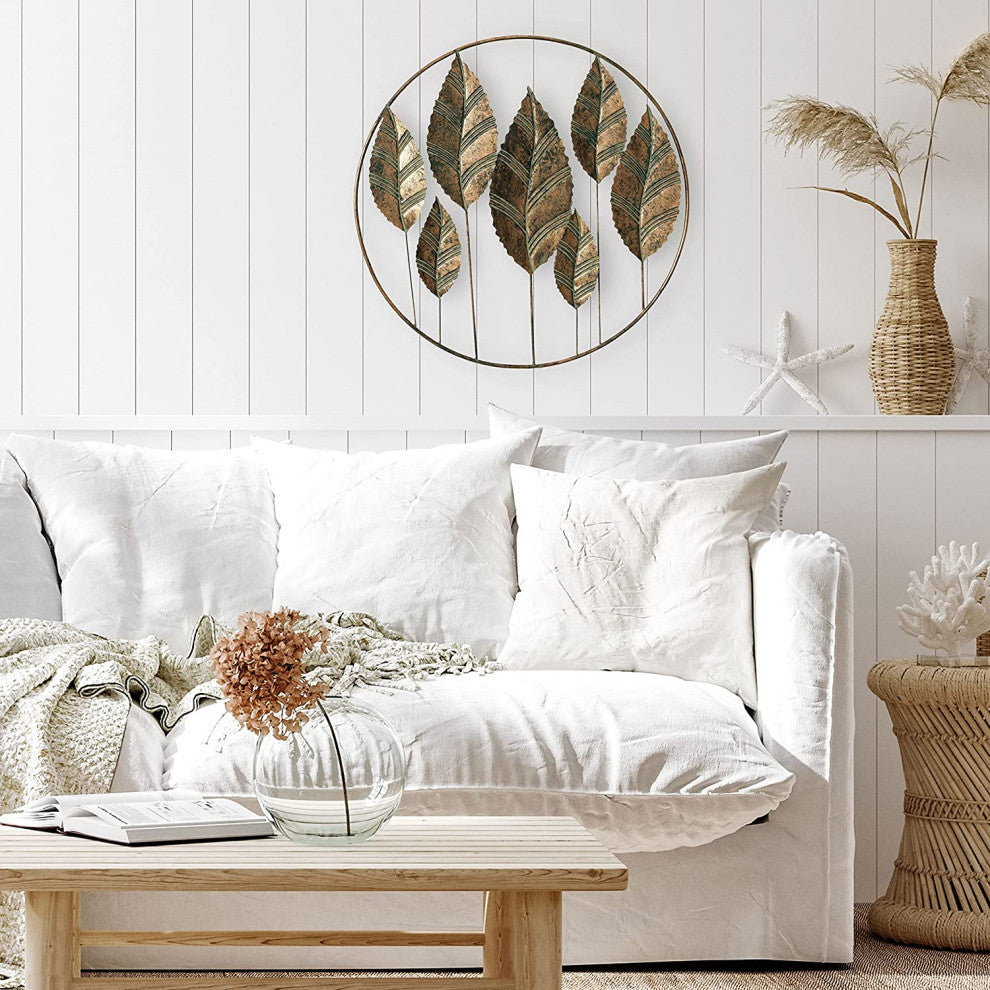 Botanical Leaf Roundel, 31.5"