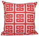 Geometric Decorative Pillow, Coral, 20"x20"