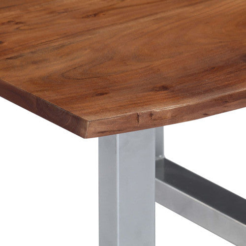 vidaXL Coffee Table End Table with Live Edges for Living Room Solid Wood Acacia