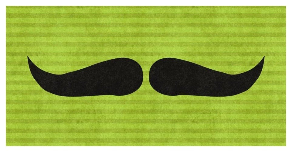 "Mustache: Upswept" Digital Paper Print by BG.Studio, 26"x14"