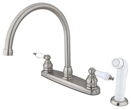 Kingston Brass Centerset Kitchen Faucet, Brushed Nickel