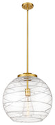 Deco Swirl Pendant, Satin Gold, Clear Deco Swirl, Clear Deco Swirl