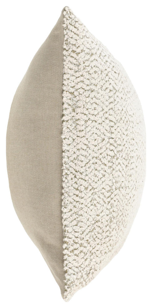 Maris 22" Cotton Linen Blend Throw Pillow