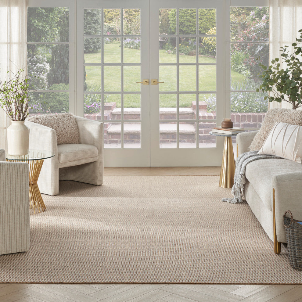 Nourison Courtyard 10' x 14' Jute Ivory Modern Rug