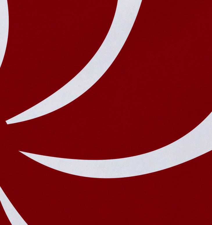 Whirl Of The Season, Holiday Geometric Print Placement, Red, Set of 4