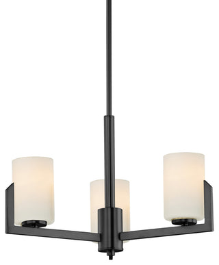Maxim 21285 Dart 3 Light 23"W Pillar Candle Style Chandelier - Black