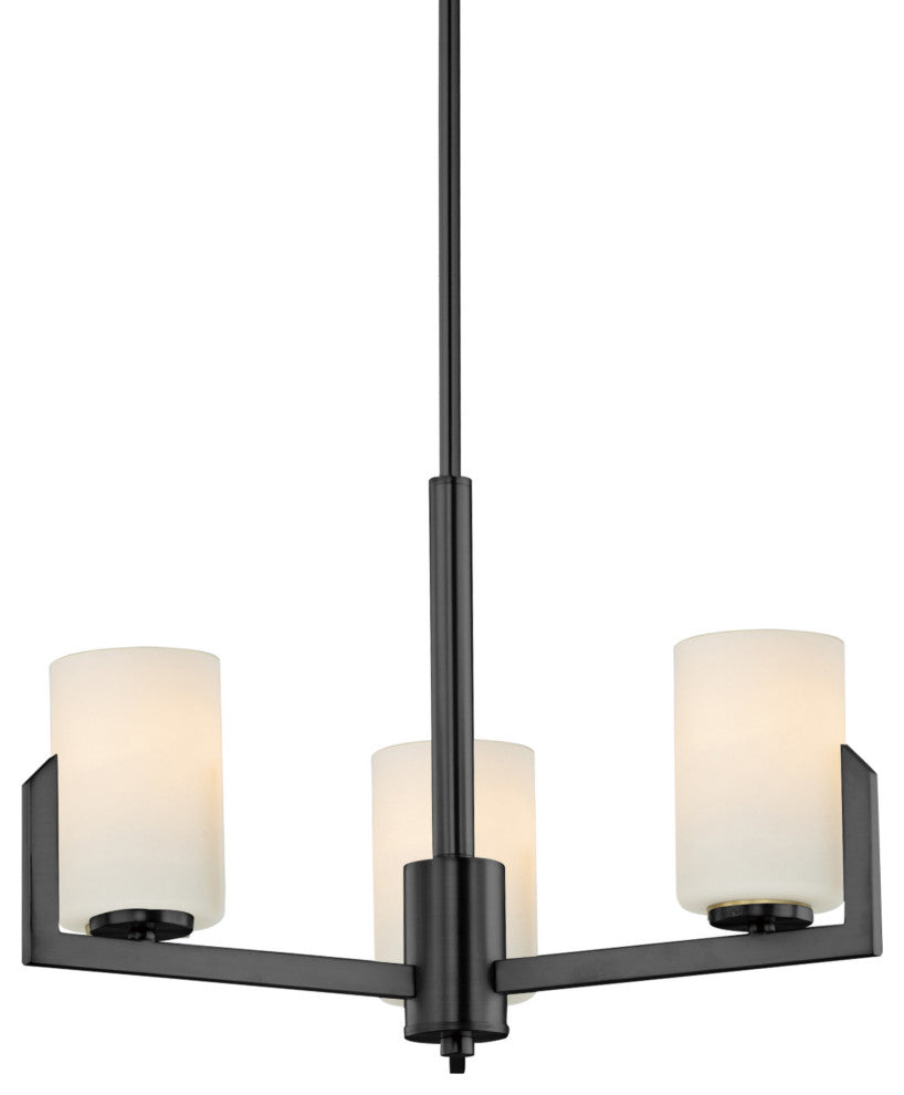 Maxim 21285 Dart 3 Light 23"W Pillar Candle Style Chandelier - Black