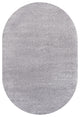 Haze Solid Low-Pile Runner Rug, Gray, 3 X 5 Oval