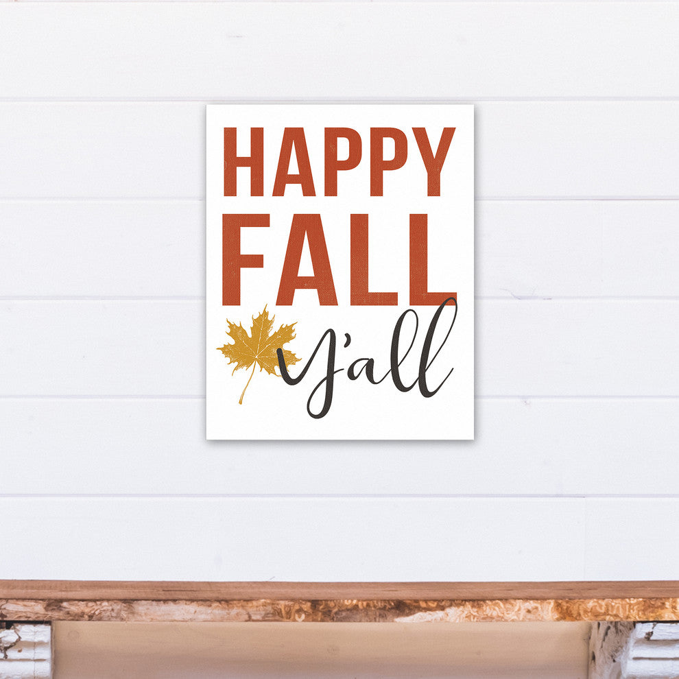 Happy Fall Y'all Print on Canvas