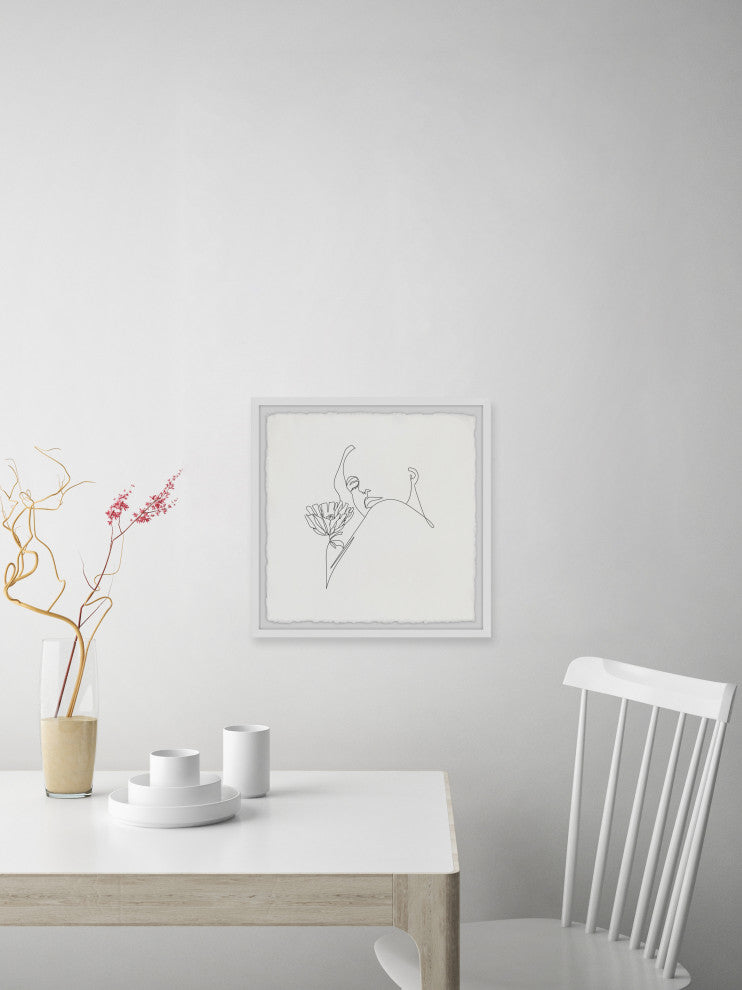 "Flower for You" Framed Painting Print, 32x32