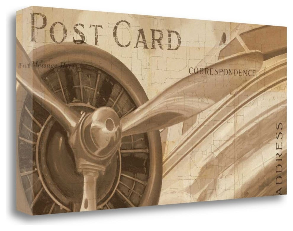 "Travel" By Air I Sepia, Giclee Print on Gallery Wrap Canvas, Ready to Hang