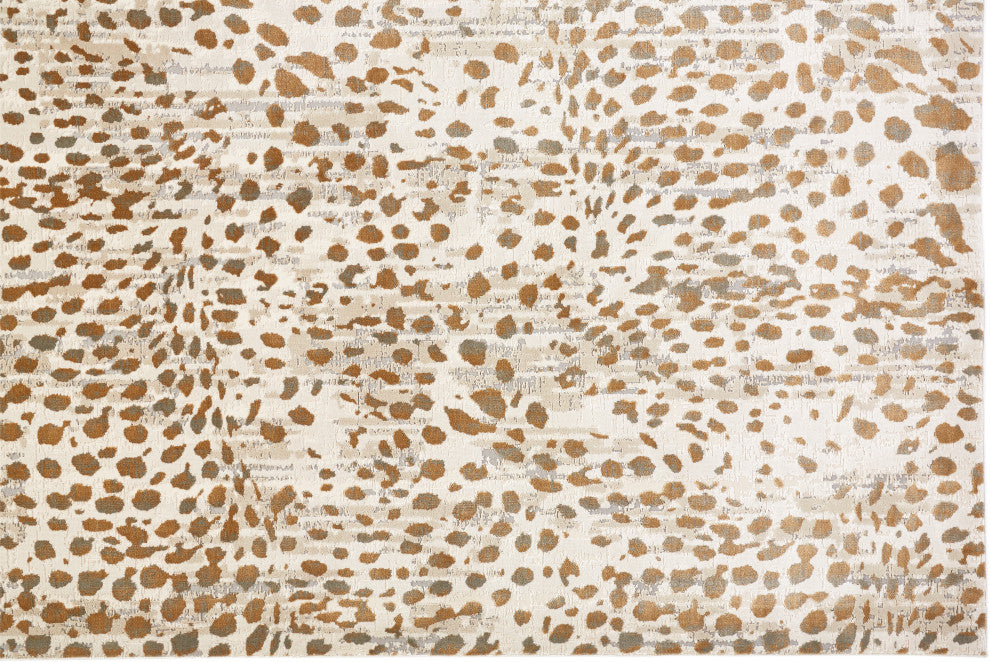 Weave & Wander Vanhorn Animal Print, Brown/Ivory/Tan, 1'8"x2'10"