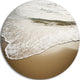 White Waves In Mediterranean Sea, Seascape Round Metal Wall Art, 11"
