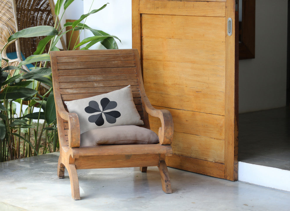 Lucky Clover St. Patrick's Day Decorative Lumbar Pillow, Pepper, 14x20"