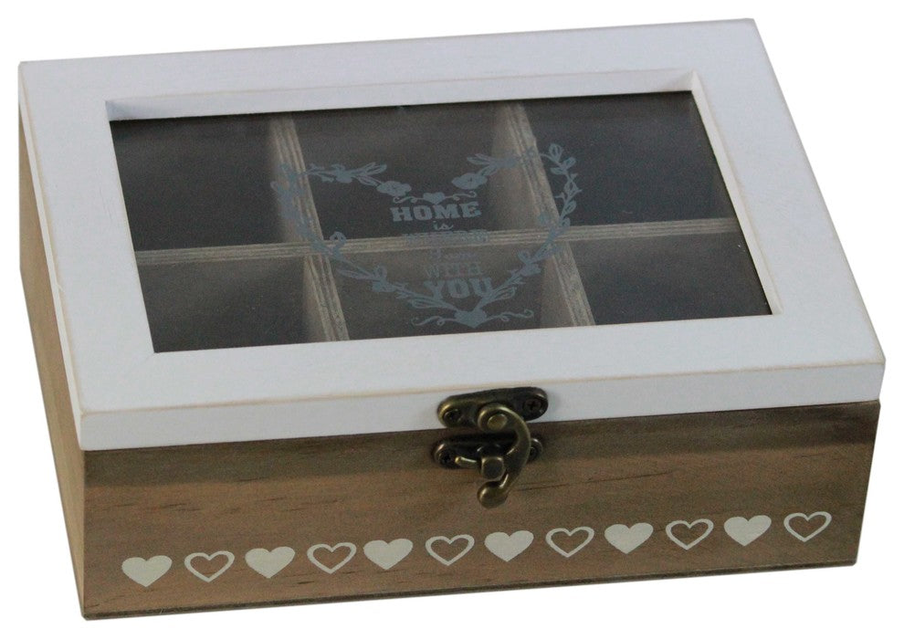 Glass Top Jewelry Box With Heart