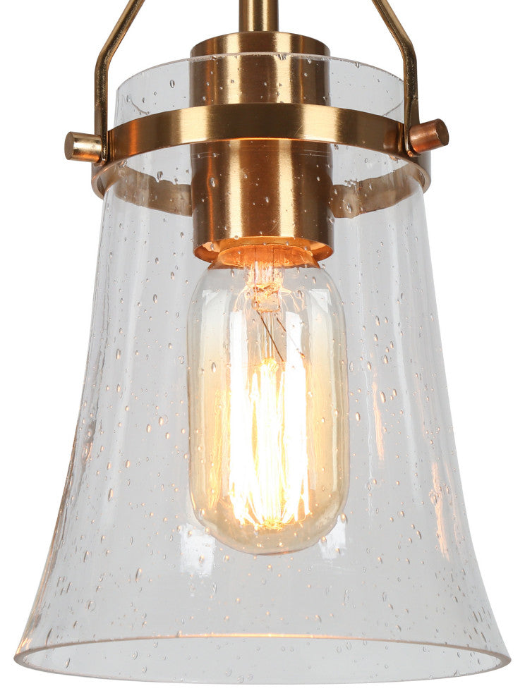 LNC 3-Light Polished Gold Linear Modern/Contemporary Chandelier