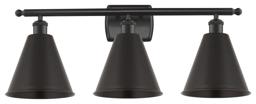 Ballston Cone Bath Vanity Light, Matte Black, Matte Black