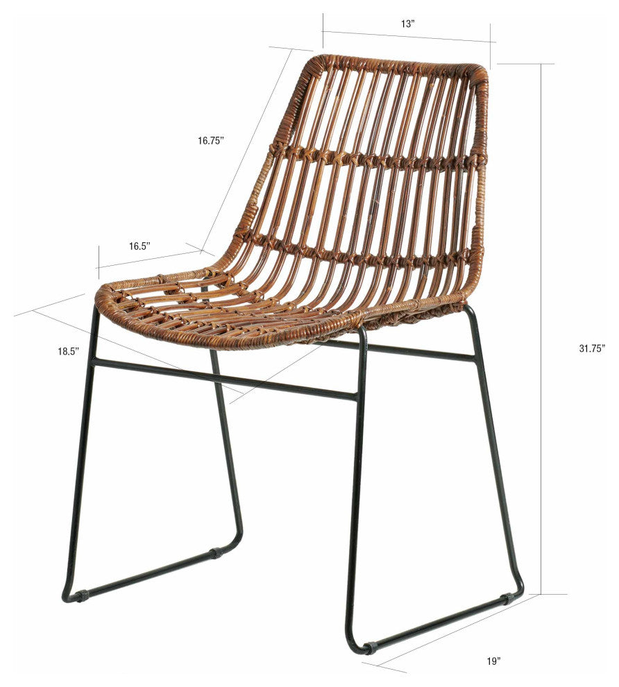 Brisbane Woven Rattan Chair - Thumbnail 5