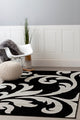 Metro Floral Rug Black 3' 3'' X 4' 7''