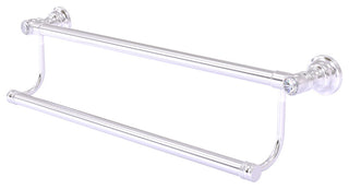 Carolina Crystal 36" Double Towel Bar, Satin Chrome