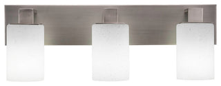 Apollo 3-Light Bath Bar, Graphite/White Muslin