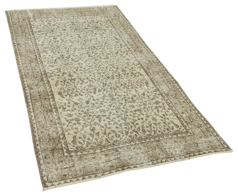 Rug N Carpet - Handmade Anatolian 3' 8" x 6' 8" Distressed Small Area Rug