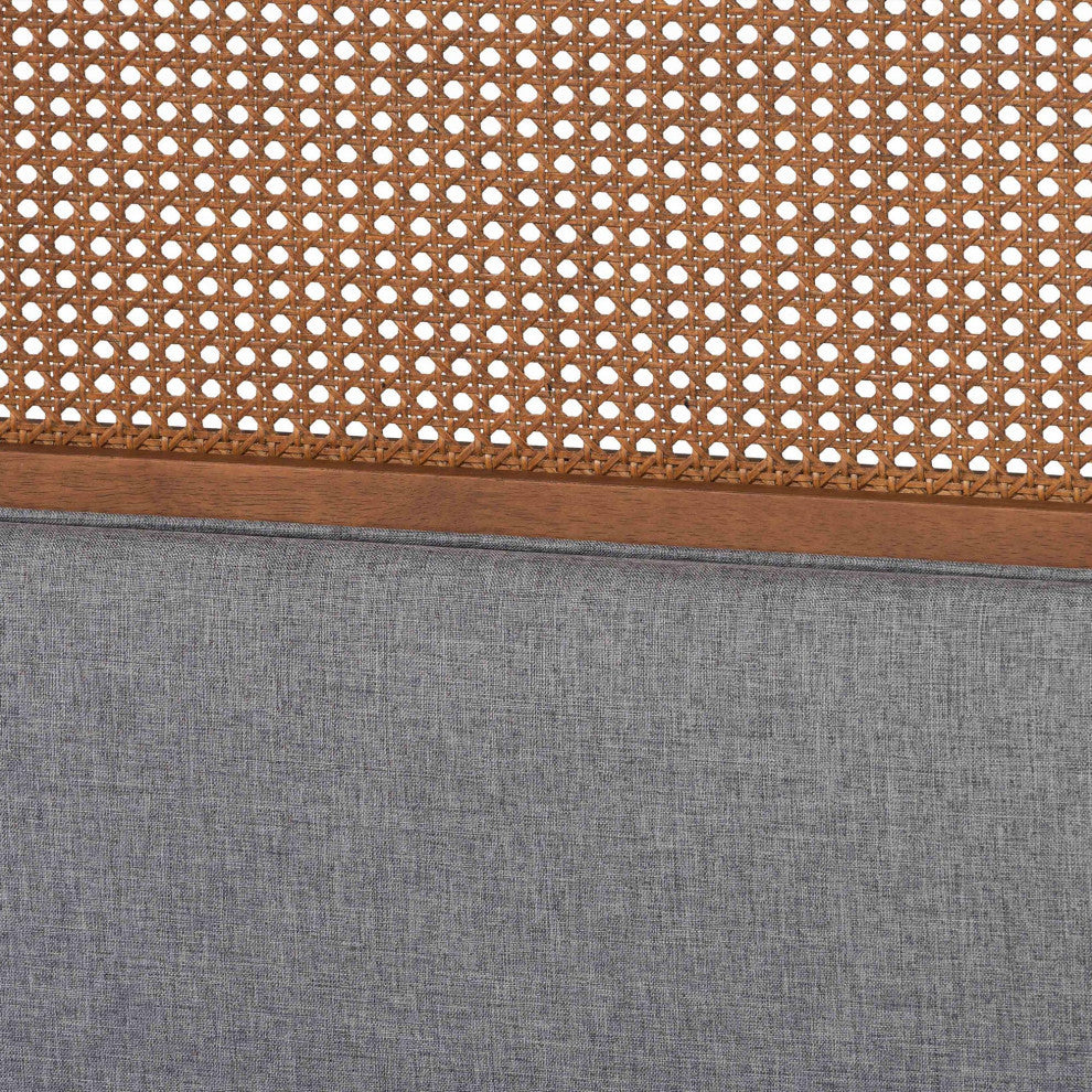Ellia Gray Fabric Platform Bed, King