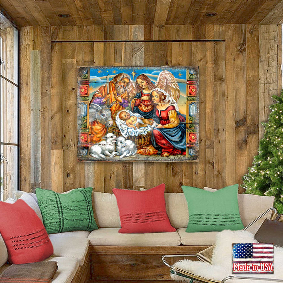 Nativity Wooden Block, 48 X 36
