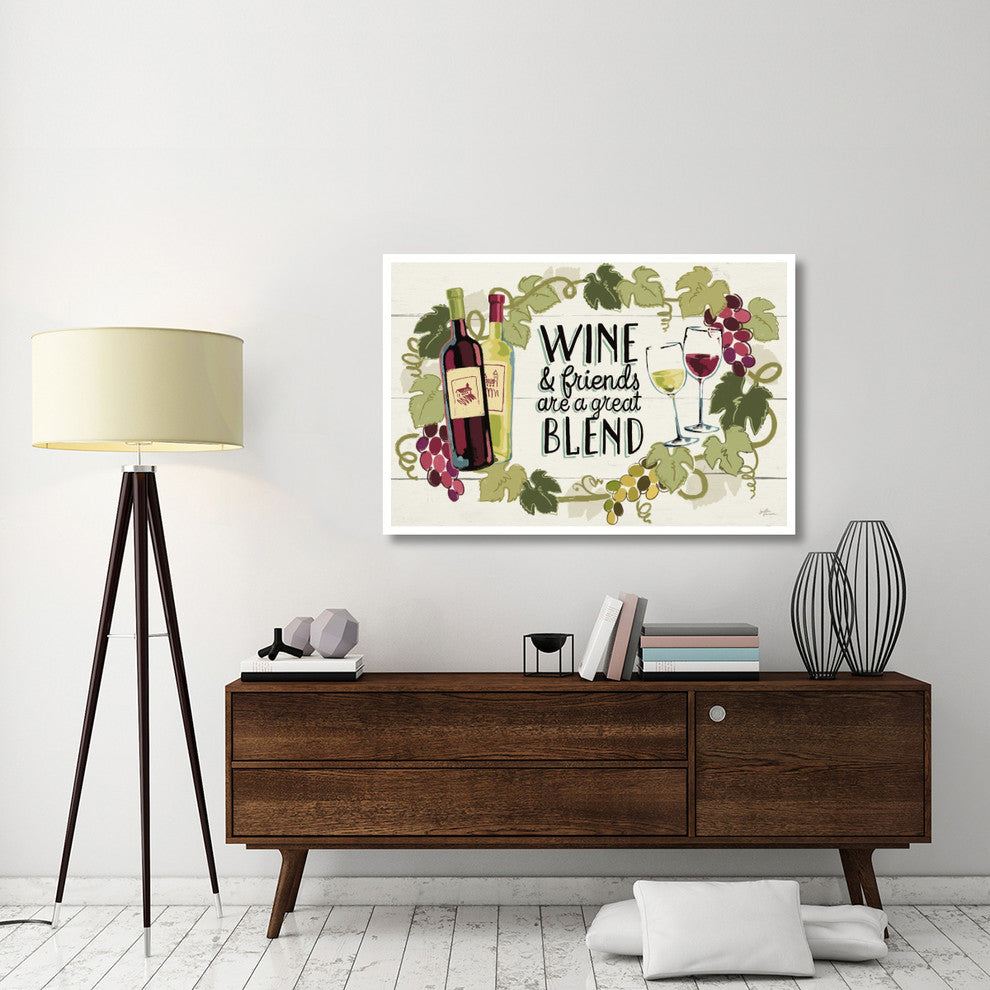 "Wine and Friends I" Digital Paper Print by Janelle Penner, 50"x34"