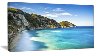 "Portoferraio Sansone White Beach" Seashore Wall Art, 40"x20"
