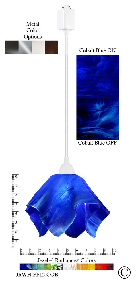 Jezebel Radiance Flame Small Track Light, Cobalt Blue