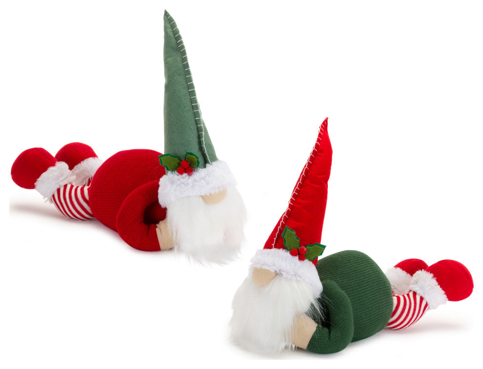 Lounging Gnome Figurine, 2-Piece Set