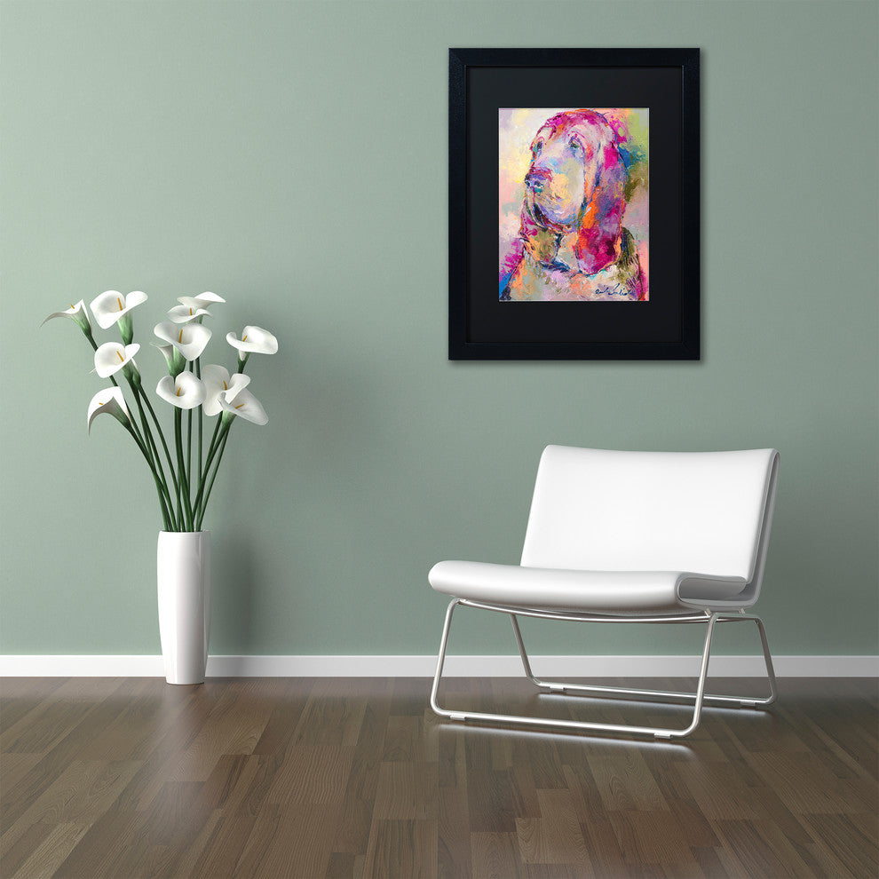 "Blood Hound " by Richard Wallich, Matted Framed Art